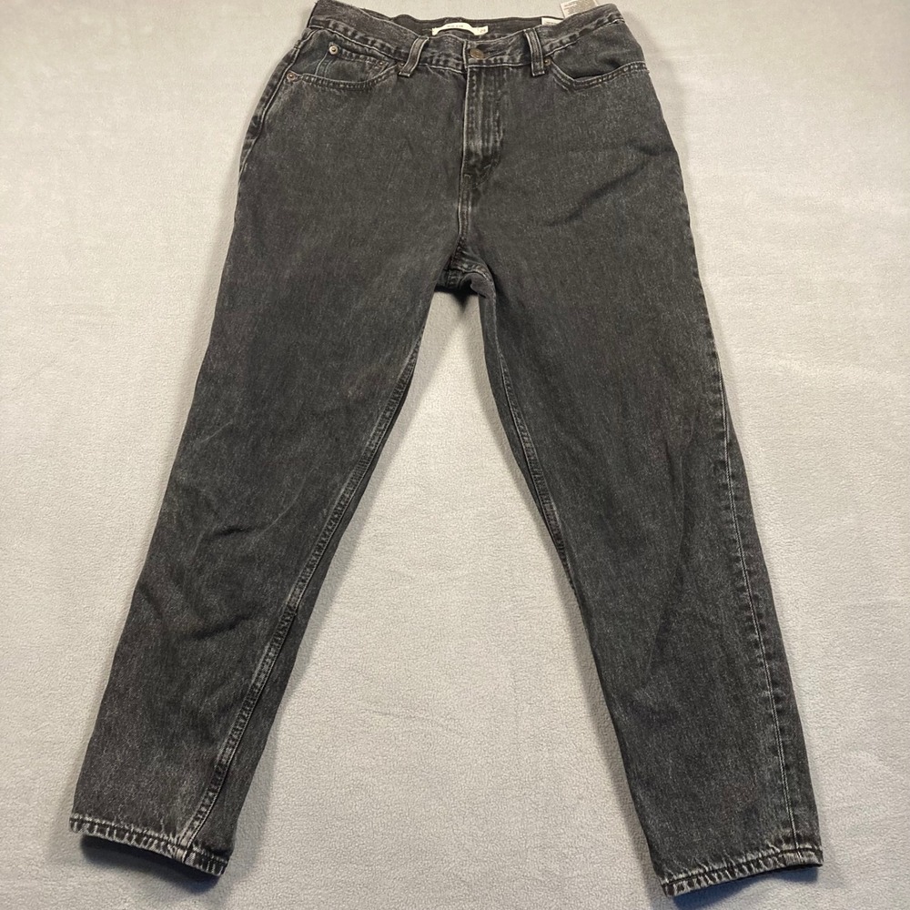 Levi's Jeans Womens 29 Black Tapered Leg High Rise Mom Jean Non-Stretch Acid